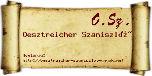 Oesztreicher Szaniszló névjegykártya